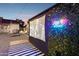 Backyard with movie screen, 'Movie Night' sign, and a view of a shed at 1111 E Coronado Rd, Phoenix, AZ 85006
