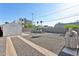 Open backyard with shed, gravel, and room for outdoor entertainment at 1111 E Coronado Rd, Phoenix, AZ 85006