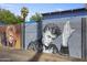 Exterior view of a vibrant, creative mural art piece painted on an exterior wall at 1111 E Coronado Rd, Phoenix, AZ 85006