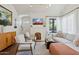 Bright living room with a cozy fireplace and a mounted television above, complemented by stylish furniture at 1111 E Coronado Rd, Phoenix, AZ 85006