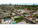 Neighborhood aerial view displaying a mix of residential homes, mature trees, and community amenities, near city center at 2545 N 14Th St, Phoenix, AZ 85006