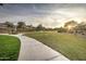 Scenic walking path meandering through the community, surrounded by green space and landscaping at 2597 E Hickory St, Gilbert, AZ 85298