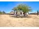 Stucco home's back exterior with mature trees providing shade and privacy on a spacious lot at 35019 N Central Ave, Phoenix, AZ 85086