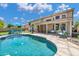 Inviting backyard featuring a sparkling private pool, covered patio, and outdoor seating, perfect for relaxing and entertaining at 3580 W Dublin St, Chandler, AZ 85226
