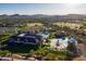 Aerial view of community center with water park, swimming pool, tennis courts and clubhouse at 40123 N Majesty Trl, Anthem, AZ 85086