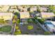 Aerial view of backyard featuring a covered patio, gazebo, jacuzzi and landscaped yard at 7230 W Pershing Ave, Peoria, AZ 85381