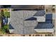 An overhead view of the unique tiled roof of a desert home shows the clean lines and manicured desert landscaping at 8040 E Jaeger St, Mesa, AZ 85207