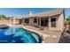 Backyard view highlighting the pool and house exterior at 1343 W San Carlos Pl, Chandler, AZ 85248
