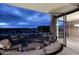 Relaxing outdoor seating area on balcony with beautiful city view, perfect for unwinding at 15215 N Kierland Blvd # 636, Scottsdale, AZ 85254