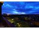 Scenic night view overlooking city lights and distant mountains from balcony at 15215 N Kierland Blvd # 636, Scottsdale, AZ 85254