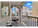 Balcony showing the view, and two chairs with a table at 1727 E Chelsea Ln, Gilbert, AZ 85295