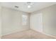 Bedroom featuring neutral walls, ceiling fan, and carpet flooring at 2191 W Goldmine Mountain Dr, Queen Creek, AZ 85144
