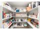 Organized pantry with ample shelving for all your storage needs at 26626 N 70Th Pl, Scottsdale, AZ 85266