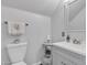 Bright bathroom showcasing a white sink vanity and toilet at 3139 E Runaway Bay Pl, Chandler, AZ 85249