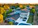 Aerial view of a spacious backyard with a pool, patio furniture, and well-maintained landscaping at 3824 N 50Th Pl, Phoenix, AZ 85018