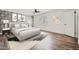 Primary bedroom with a plush rug, elegant wallpaper, a ceiling fan and great light at 5166 N 83Rd St, Scottsdale, AZ 85250