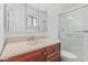 Bathroom featuring vanity, sink, mirror and shower at 560 E San Pedro Ave, Gilbert, AZ 85234