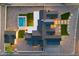 Aerial view of modern home featuring a large pool and manicured grounds at 6147 E Desert Cove Ave, Scottsdale, AZ 85254