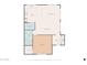 Floor plan of the casita, showing the bedroom, bathroom, living room, and kitchen areas at 6147 E Desert Cove Ave, Scottsdale, AZ 85254