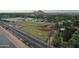 Aerial view of Arcadia High School baseball and softball fields at 6207 E Rose Circle Dr, Scottsdale, AZ 85251