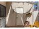 Private outdoor patio features a storage area and sunny sitting area at 1600 N Saba St # 143, Chandler, AZ 85225