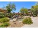 Community pond with decorative rocks and desert landscaping surrounding the property at 16420 N Thompson Peak Pkwy # 1002, Scottsdale, AZ 85260
