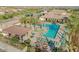 Aerial view of the community pool and recreation area, showcasing its layout and amenities at 24953 N 172Nd Dr, Surprise, AZ 85387