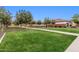 Lush green community space with mature trees and well-manicured lawns at 24953 N 172Nd Dr, Surprise, AZ 85387