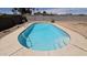 Backyard pool featuring concrete surround and stairs to enter at 2548 E Encanto St, Mesa, AZ 85213