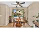 Dining room with a view of the backyard pool area at 3786 S Chaparral Rd, Apache Junction, AZ 85119