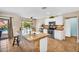 Spacious kitchen island with backyard pool view at 3786 S Chaparral Rd, Apache Junction, AZ 85119