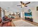 Open-concept living room featuring tile flooring and neutral paint at 3786 S Chaparral Rd, Apache Junction, AZ 85119