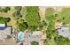 Aerial view shows a pool area, a home, and ample greenery around the perimeter of the property at 3964 S Turquoise Dr, Buckeye, AZ 85326