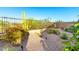 Picture of the backyard with lush desert landscaping, cacti, and a decorative fence at 47719 N Camino Del Sol --, Gold Canyon, AZ 85118