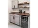 Butler's pantry featuring modern cabinetry, wooden countertops, and a beverage refrigerator at 5505 E Mclellan Rd # 111, Mesa, AZ 85205