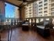 Relaxing patio area with comfortable seating and stunning views of the building at 7960 E Camelback Rd # 109, Scottsdale, AZ 85251
