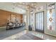 Grand foyer featuring dining room and custom door with stained glass window at 8248 E Arroyo Hondo Rd, Scottsdale, AZ 85266