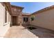 Private courtyard with brick paving, offering an intimate outdoor space for relaxation and greenery at 850 W Folley St, Chandler, AZ 85225