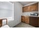 Small office with a built-in wet bar, microwave, mini-fridge, and bright window at 9622 N 112Th Ave, Sun City, AZ 85351