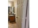 Bathroom with granite countertop and mirrored medicine cabinet at 1001 N Pasadena St # 162, Mesa, AZ 85201