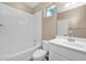 Bathroom with tub, toilet, and sink at 1768 E Grand Ridge Rd, Queen Creek, AZ 85140