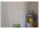 Water heater area with hot water tank and basic plumbing fixtures at 200 E Southern Ave # 368, Tempe, AZ 85282