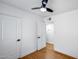 Clean bedroom with ensuite door open, allowing great air flow through the space at 2336 E Flower St, Phoenix, AZ 85016