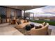 Stylish outdoor living space with a grill, seating area, and infinity pool overlooking scenic views at 24651 N 127Th Way # 30, Scottsdale, AZ 85255