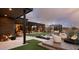 Luxury backyard featuring a pool, lounge area, modern design, and desert views at 24651 N 127Th Way # 30, Scottsdale, AZ 85255