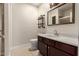 Bathroom featuring a modern vanity and stylish accents, ideal for everyday use and guest convenience at 3132 E Wildwood Dr, Phoenix, AZ 85048