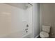 Clean bathroom with a well-maintained shower, bathtub, and toilet, offering a functional and comfortable space at 3310 E Los Gatos Dr, Phoenix, AZ 85050