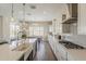 Spacious kitchen with gas cooktop, large island with sink, stainless appliances, and bright lighting at 3310 E Los Gatos Dr, Phoenix, AZ 85050