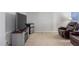 A bonus room offers a large screen television, leather recliners, and a small fridge for drinks at 3715 W Teresa Dr, New River, AZ 85087