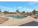 Backyard featuring a private pool, patio, and desert landscaping at 3755 N 151St Ave, Goodyear, AZ 85395